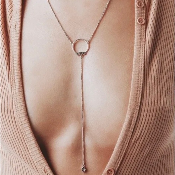 NWT LUV AJ FULL BLOOM LARIAT ROSE GOLD NECKLACE - Picture 3 of 7